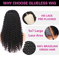 7X5 Glueless Wigs Human Hair Pre Plucked Wear And Go Deep Wave Wig 3D Dome Cap Glueless Wig Human Hair Wear And Go Wigs Natural