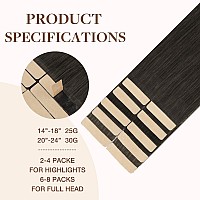 Goo Goo Tape In Hair Extensions Human Hair 1C Mocha Brown 18Inch 25G 10Pcs Thick Ends Straight Seamless Tape In Invisible Ta