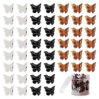 50 Packs Assorted Color Butterfly Hair Clips Beautiful Mini Butterfly Hair Clips Hair Accessories For Women And Girls Black B