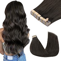 Goo Goo Tape In Hair Extensions Human Hair 1C Mocha Brown 10Inch 60G 40Pcs Thick Ends Straight Seamless Tape In Invisible Ta