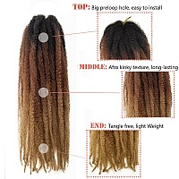 Marley Hair 24 Inch Marley Twist Hair Afro Twist Marley Braiding Hair For Faux Locs Crochet Hair Synthetic Hair Extensions8Pack