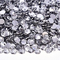 Blinginbox 50000Pcs Flatback Rhinestones Silver Backing Resin Non Hotfix Rhinestones Large Quantity Wholesale For Crafts Creativ