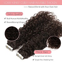 Jerry Curly Tape In Human Hair Extensions For Black Women 3B 3C Darkest Brown Soft Remy Human Hair Tape In Extensions Curly 14In