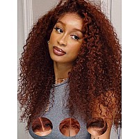 Beauty Forever Curly Glueless Wigs Human Hair 7X5 Preeverything Bye Bye Knots Wear And Go Wig With Reddish Brownpre Plucked Pr