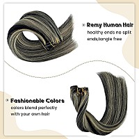 Clip In Hair Extensions Real Human Hair Natural Black Highlighted Blonde 613 Clip In Hair Extensions Straight Hair Extensions C