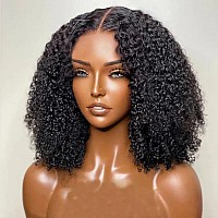 6X5 Glueless Curly Bob Wigs Human Hair Pre Plucked Pre Cut 14Inch Kinky Curly Wear And Go Glueless Wig Human Hair Deep Curly Hd