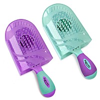 Nuway 4Hair Us Patented Detangler Hair Brush For Men Women Purple Teal Hair Comb For Scalp Care Fast Dry Venting Sch