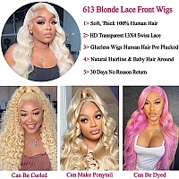 30Inch 613 Lace Front Wig Human Hair 13X4 Hd Transparent Body Wave Wigs Human Hair Blonde Lace Front Wigs Human Hair Pre Plucked