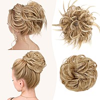 Hmd 2Pcs Messy Hair Bun Hair Piece Tousled Updo Messy Bun Messy Curly Hair Bun Extensions Synthetic For Women Messy Donut Updo C