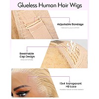 Arabella 613 Lace Front Wig Human Hair 13X4 Ready To Go Glueless Wig 12A Blonde Lace Front Wigs Human Hair 210 Density 613 Stra