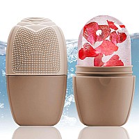 Xhjri Ice Face Roller Massagerice Cube Roller For Face Eyes And Neck Naturally Conditioning And Skin Caredepuff Eye Bagsred