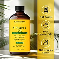 Majestic Pure Vitamin E Oil 100 Pure Natural Premium Grade Coldpressed And Tocopherol To Repair Dry Damaged Skin Moi