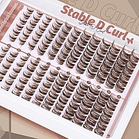 Brown Lash Clusters Natural Lash Individuals 144 Pcs Eyelash Extensions Wispy Lash Extensions D Curl Dark Brown Eyelash Clusters