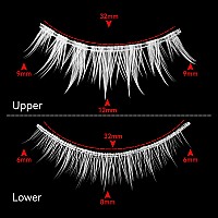 Outopen White False Eyelashes Halloween White Eye Lashes Extension Tools Anime Cosplay Makeup Natural Looking Masquerade Party E