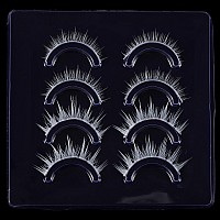 Outopen White False Eyelashes Halloween White Eye Lashes Extension Tools Anime Cosplay Makeup Natural Looking Masquerade Party E