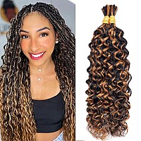 Water Wave Bulk Human Hair For Braiding 1B30 No Weft Curly Human Braiding Hair Wet And Wavy 100 Unprocessed Brazilian Virgin