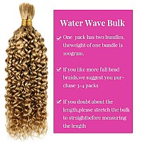 Water Wave Bulk Human Hair For Braiding 1B30 No Weft Curly Human Braiding Hair Wet And Wavy 100 Unprocessed Brazilian Virgin