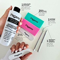 Pronto Acetone Nail Polish Remover 8 Fl Oz With Manicure Kit Includes Nail File Buffer Pusher Scraper Pure Acetone 100 Pe