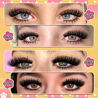 Calphdiar Fluffy Lash Clusters With Bottom Lashes Cluster Eyelash Extensions 60D80D100D120D Thick Volume Individual Lashes 12