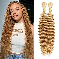 Deep Wave Bulk Human Hair For Braiding Hair 100 Unprocessed Brazilian Virgin Human Hair 10A Grade Human Hair Extensions 2 Pcs P