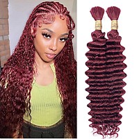 Deep Wave Bulk Human Hair For Braiding Hair 100 Unprocessed Brazilian Virgin Human Hair 10A Grade Human Hair Extensions 2 Pcs P