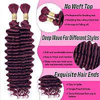 Deep Wave Bulk Human Hair For Braiding Hair 100 Unprocessed Brazilian Virgin Human Hair 10A Grade Human Hair Extensions 2 Pcs P