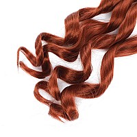 French Curly Braiding Hair 24 Inch Pre Stretched Bouncy Braiding Hair Loose Wavy Braiding Hair Synthetic Hair Extensions For