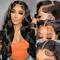 Iupin 13X6 Lace Front Wigs Human Hair 250 Density Body Wave Hd Lace Front Wigs Human Hair Pre Plucked Natural Color Glueless Wig