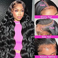 Iupin 13X6 Lace Front Wigs Human Hair 250 Density Body Wave Hd Lace Front Wigs Human Hair Pre Plucked Natural Color Glueless Wig