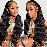 Iupin 34 Inch Wear And Go Glueless Wigs Human Hair Pre Plucked Pre Cut 6X6 Hd Lace Closure Wigs Human Hair 180 Density Body Wav