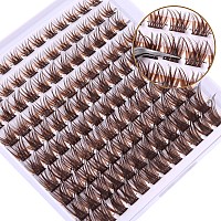 Brown Lash Clusters Wispy Cluster Eyelash Extensions 120Pcs Natural Eyelash Clusters Lash Extensions 816Mm Fluffy Diy Individua