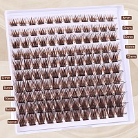 Brown Lash Clusters Wispy Cluster Eyelash Extensions 120Pcs Natural Eyelash Clusters Lash Extensions 816Mm Fluffy Diy Individua