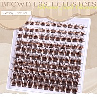 Brown Lash Clusters Wispy Cluster Eyelash Extensions 120Pcs Natural Eyelash Clusters Lash Extensions 816Mm Fluffy Diy Individua