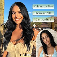 Kookastyle Invisible Wire Hair Extensions With Transparent Headband Adjustable Size 4 Secure Clips Long Wavy Secret Wire Hairpie