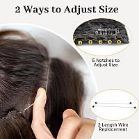 Kookastyle Invisible Wire Hair Extensions With Transparent Headband Adjustable Size 4 Secure Clips Long Wavy Secret Wire Hairpie