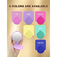 Qislee Compact Mirror Bulk Pocket Small Mini Folding Mirrors For Purse 36 Packs 6 Colors