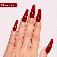 Imtiti Red Gel Nail Polish 15Ml Cherry Dark Red Gel Polish Christmas Red Gel Nail Polish Soak Off Led Uv Nail Autumn Winter Gel