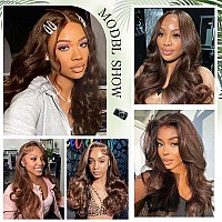 Chocolate Brown Lace Front Wig Human Hair 13X4 Hd Brown Wig Human Hair Body Wave Brown Lace Front Wigs Human Hair Colored Light