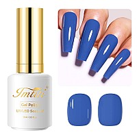 Imtiti Blue Gel Nail Polish 15Ml Misty Blue Gel Polish Autumn Winter Gel Nail Polish Soak Off Led Uv Nail Gel Polish Diy Nail A