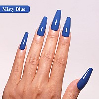 Imtiti Blue Gel Nail Polish 15Ml Misty Blue Gel Polish Autumn Winter Gel Nail Polish Soak Off Led Uv Nail Gel Polish Diy Nail A