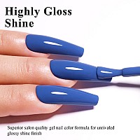 Imtiti Blue Gel Nail Polish 15Ml Misty Blue Gel Polish Autumn Winter Gel Nail Polish Soak Off Led Uv Nail Gel Polish Diy Nail A