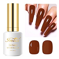 Imtiti Brown Gel Nail Polish 15Ml Chocolate Brown Gel Polish Autumn Winter Gel Nail Polish Soak Off Led Uv Nail Gel Polish Diy