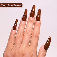 Imtiti Brown Gel Nail Polish 15Ml Chocolate Brown Gel Polish Autumn Winter Gel Nail Polish Soak Off Led Uv Nail Gel Polish Diy