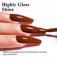 Imtiti Brown Gel Nail Polish 15Ml Chocolate Brown Gel Polish Autumn Winter Gel Nail Polish Soak Off Led Uv Nail Gel Polish Diy