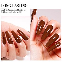 Imtiti Brown Gel Nail Polish 15Ml Chocolate Brown Gel Polish Autumn Winter Gel Nail Polish Soak Off Led Uv Nail Gel Polish Diy