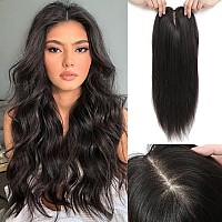 Hair Toppers For Women Real Human Hair 20Inch No Bangs Hair Toppers For Women 88Inch Big Base Hair Toppers Cover A Larger Area