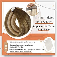 Full Shine Seamless Tape In Hair Extensions Brown And Blonde 427608 Human Hair Tape In Extensions Remy Invisible Tape In Exte