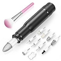 Subay Professional Manicure Pedicure Kit Electric Nail Drill Set With Led Display 25000Rpm 11Piece Attachments Plus 20 Sandi