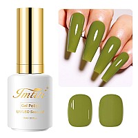 Imtiti Green Gel Nail Polish 15Ml Olive Green Gel Polish Soak Off Led Uv Nail Gel Polish Autumn Winter Gel Nail Polish Diy Nail