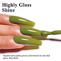 Imtiti Green Gel Nail Polish 15Ml Olive Green Gel Polish Soak Off Led Uv Nail Gel Polish Autumn Winter Gel Nail Polish Diy Nail